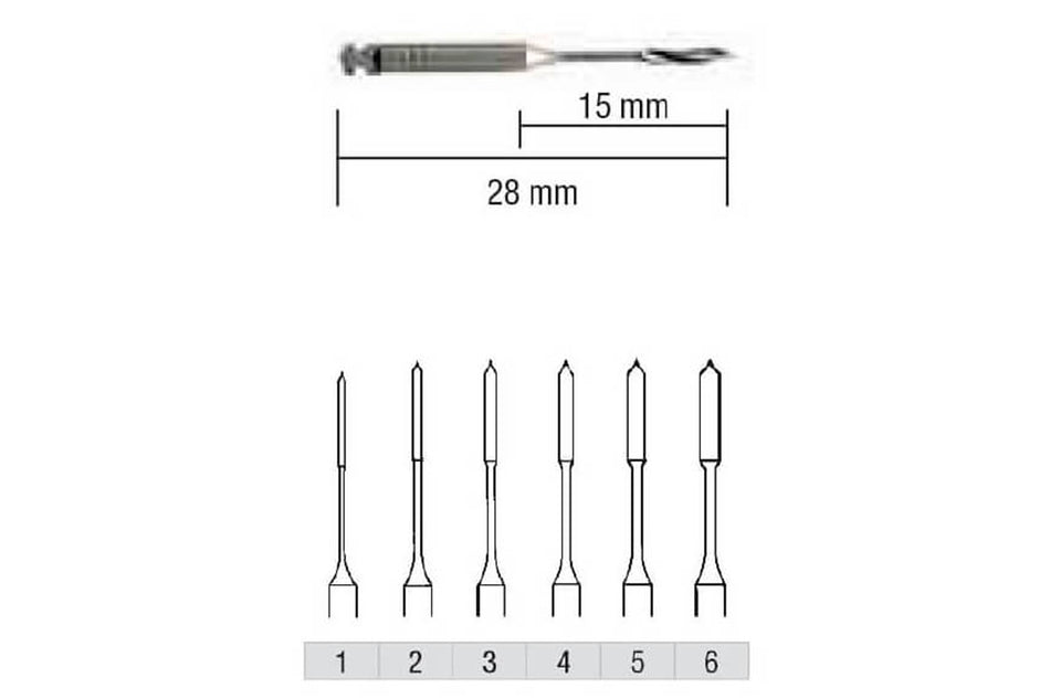 Peeso-Bohrer, Packung mit 6 Stück.