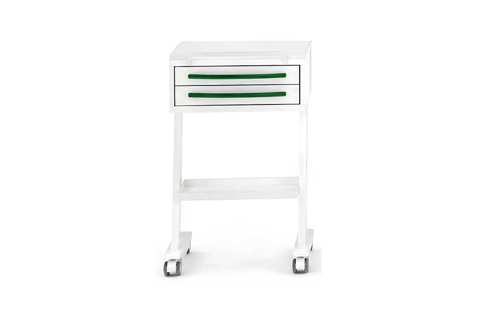 Weesgaard Rolling table with two drawers and a shelf