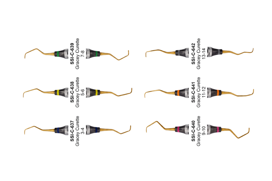 Komfort Gracey Curettes Yellow Tips