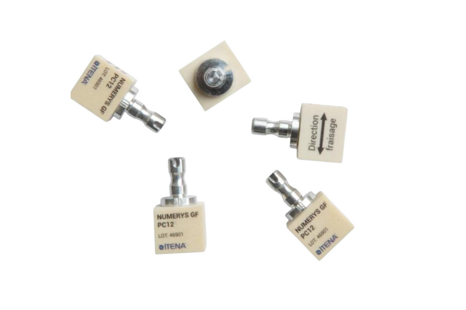 Numerys GF Glasfaser-CAD/CAM-Kompositblock, Packung mit 5 Stück