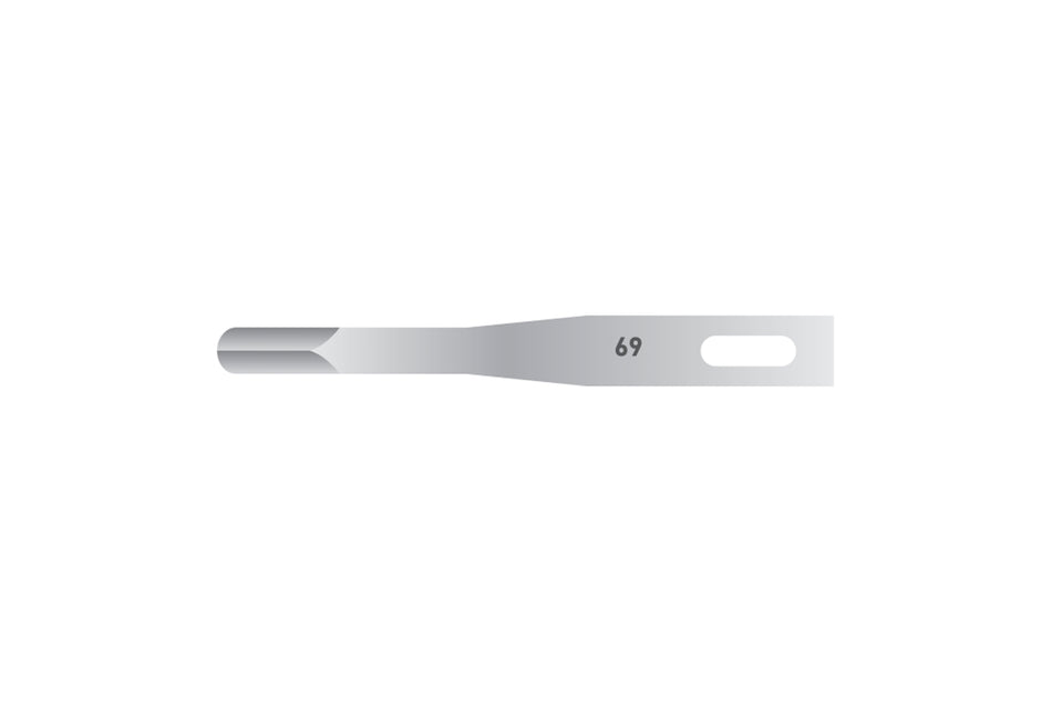 Mikroskalpellklingen Nr. 69, Packung à 25 Stück.
