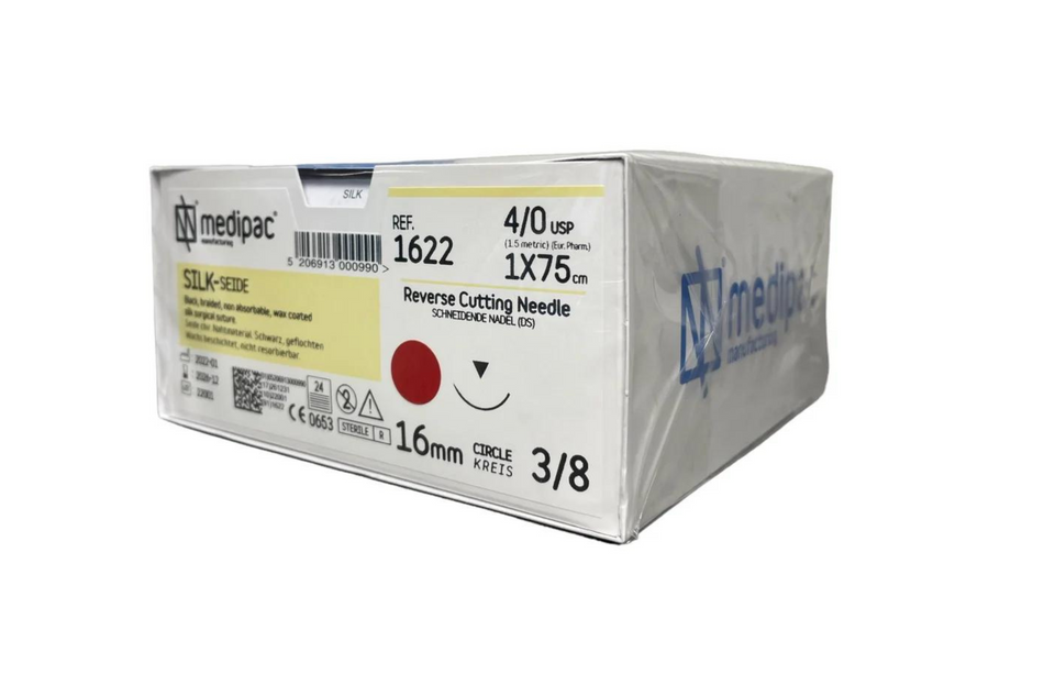 Sample, Silk - Non-absorbable suture, black