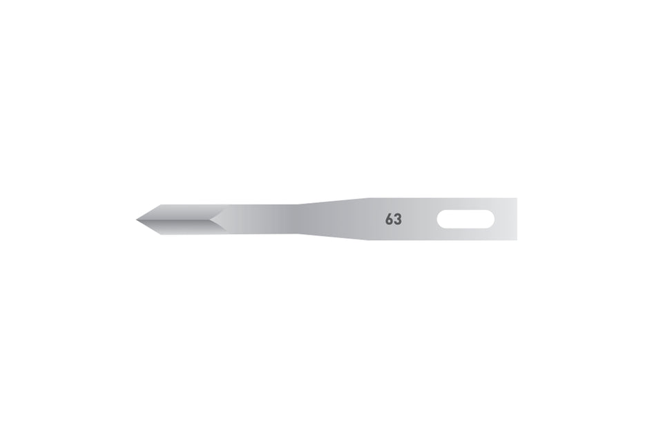 Mikroskalpellklingen Nr. 63, Packung à 25 Stück.