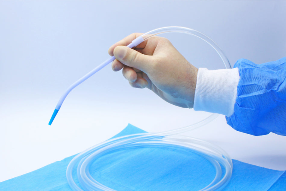 Sterile soft suction tube with suction tip, pack of 10 pcs.
