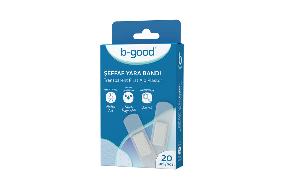 Transparentes Pflaster 19 x 72 cm, 20er-Pack