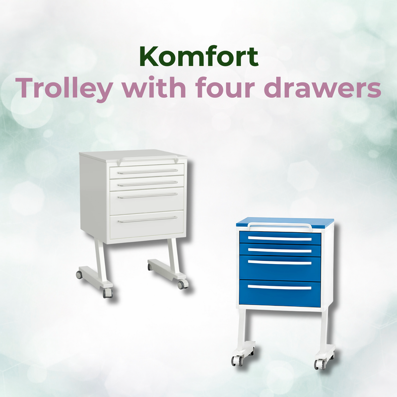 Weesgaard trolley with four drawers