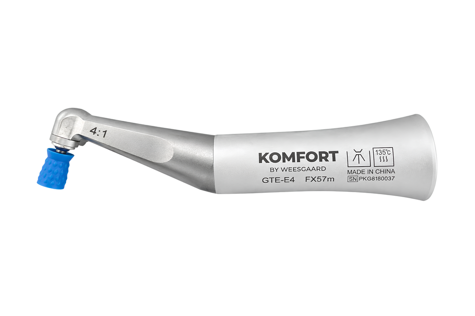 KOMFORT Prophy contra-angle 4:1 reduction for screw-in