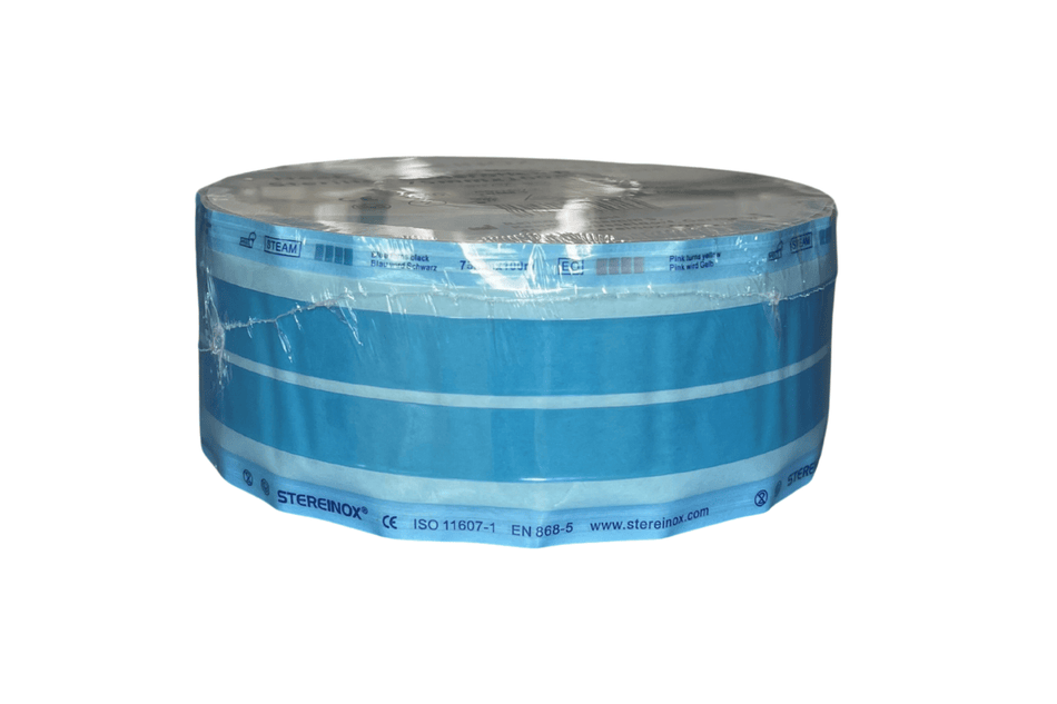 Autoklaverulle med fold, 7,5 cm x 100 m