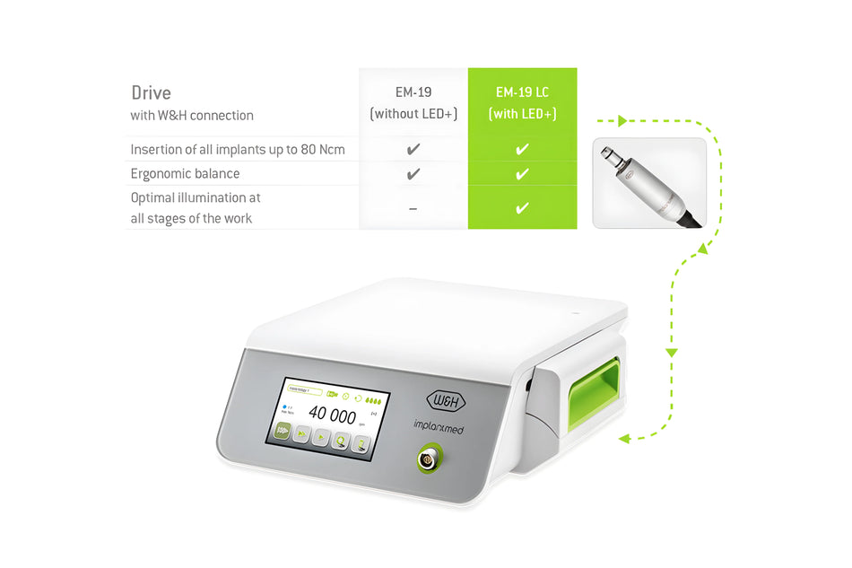 Implantmed Plus SI-1023 wired foot control, motor without light