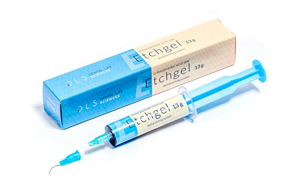 Sample, DLS dark blue etch gel 36%, added flow to facilitate rinsing
